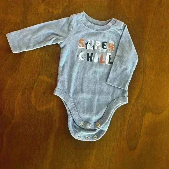 Lot of 2. Bodysuits for Boys. Garanimals and Baby GAP Grey and Blue 0-3 Months - Picture 12 of 14